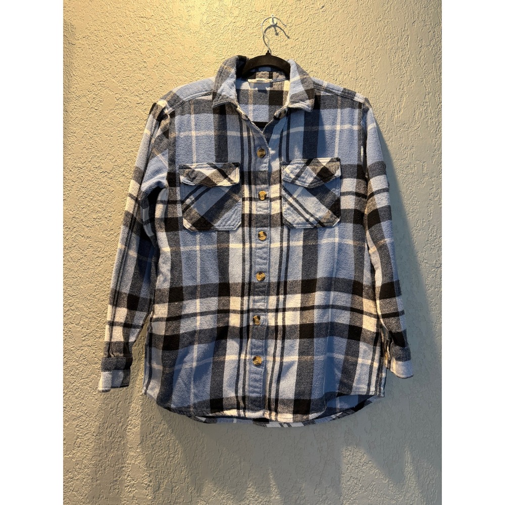 beachlunchlounge Collection Blue‎ Black White Plaid Flannel